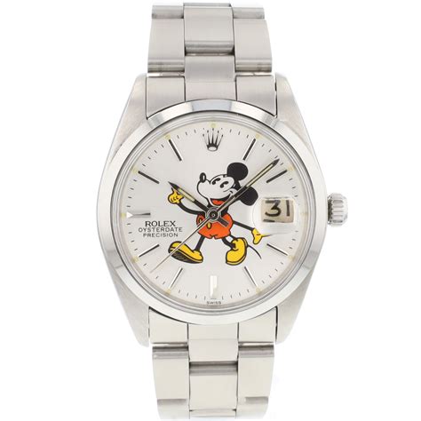 Rolex Oyster Date Precision Mickey Mouse Dial .